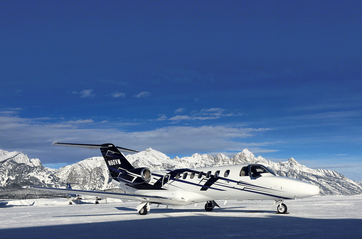Thrive jet in the snow
