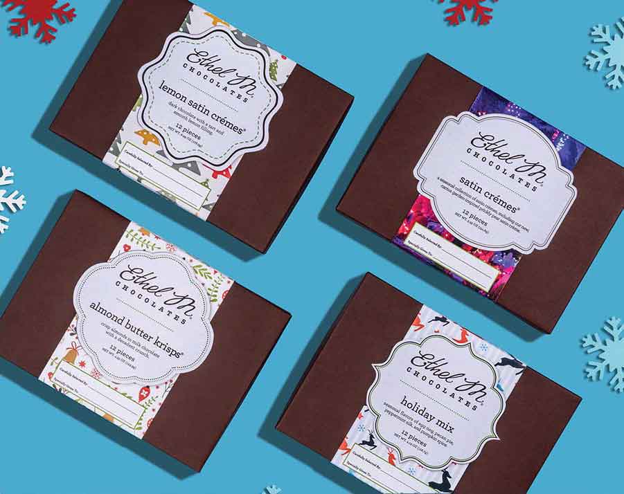 Holiday design for chocolate boxes