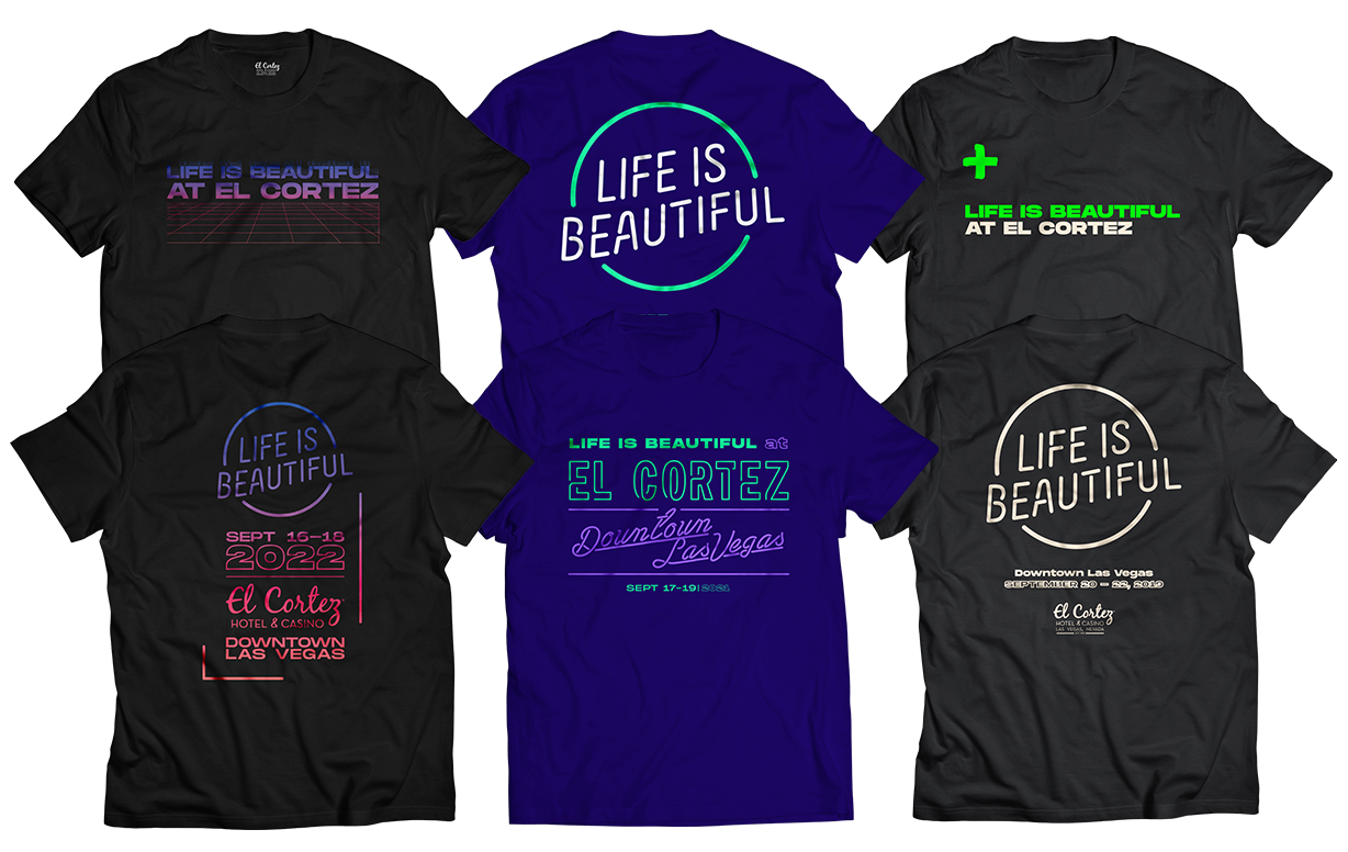 Life is Beautiful shirts