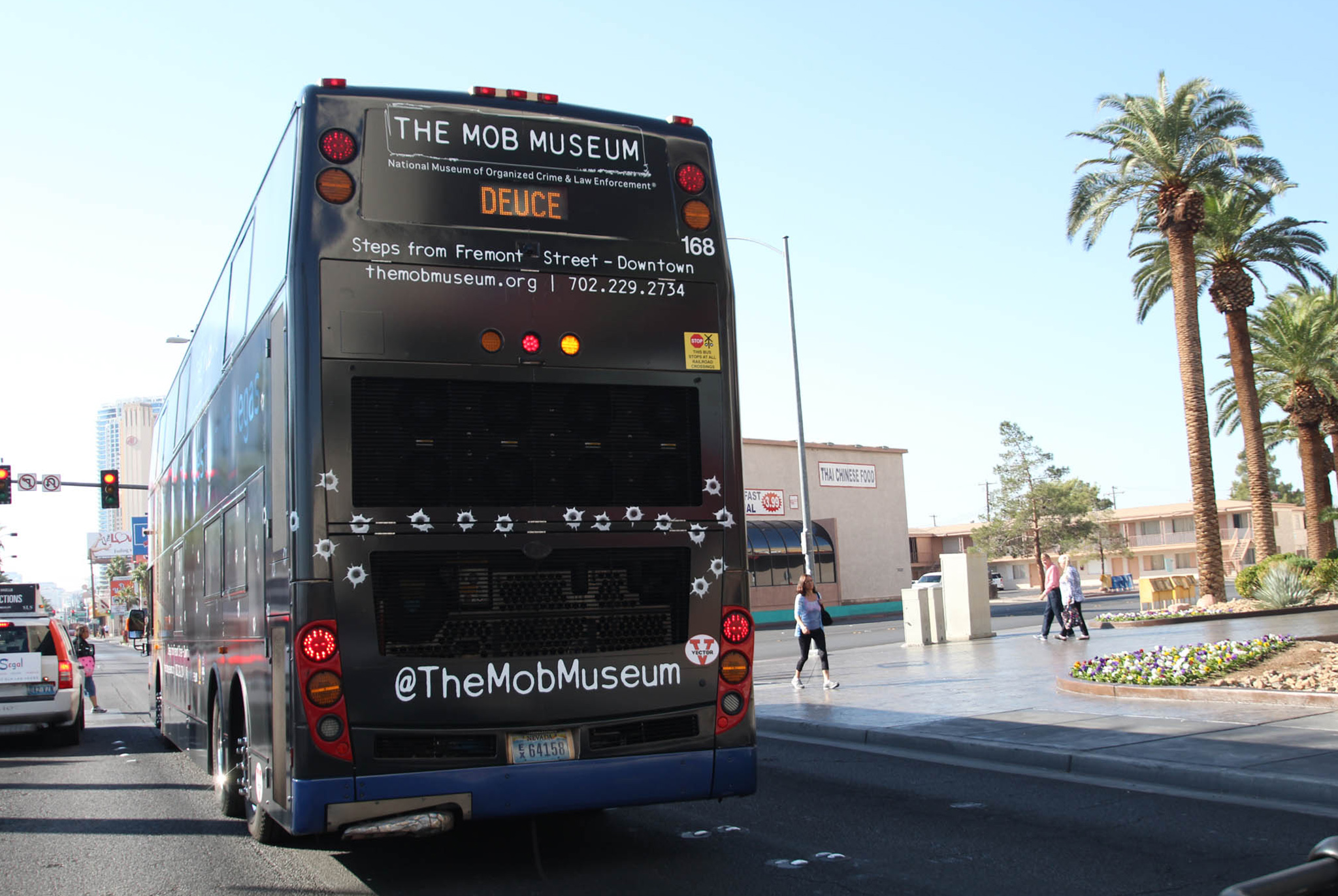Mob Museum ad on bus