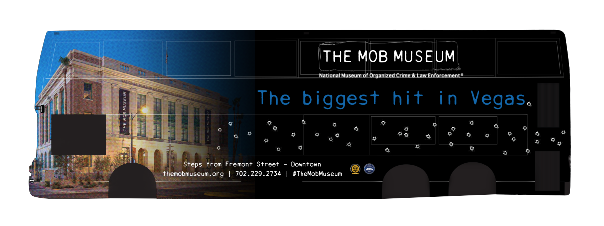 Mob Museum ad on bus