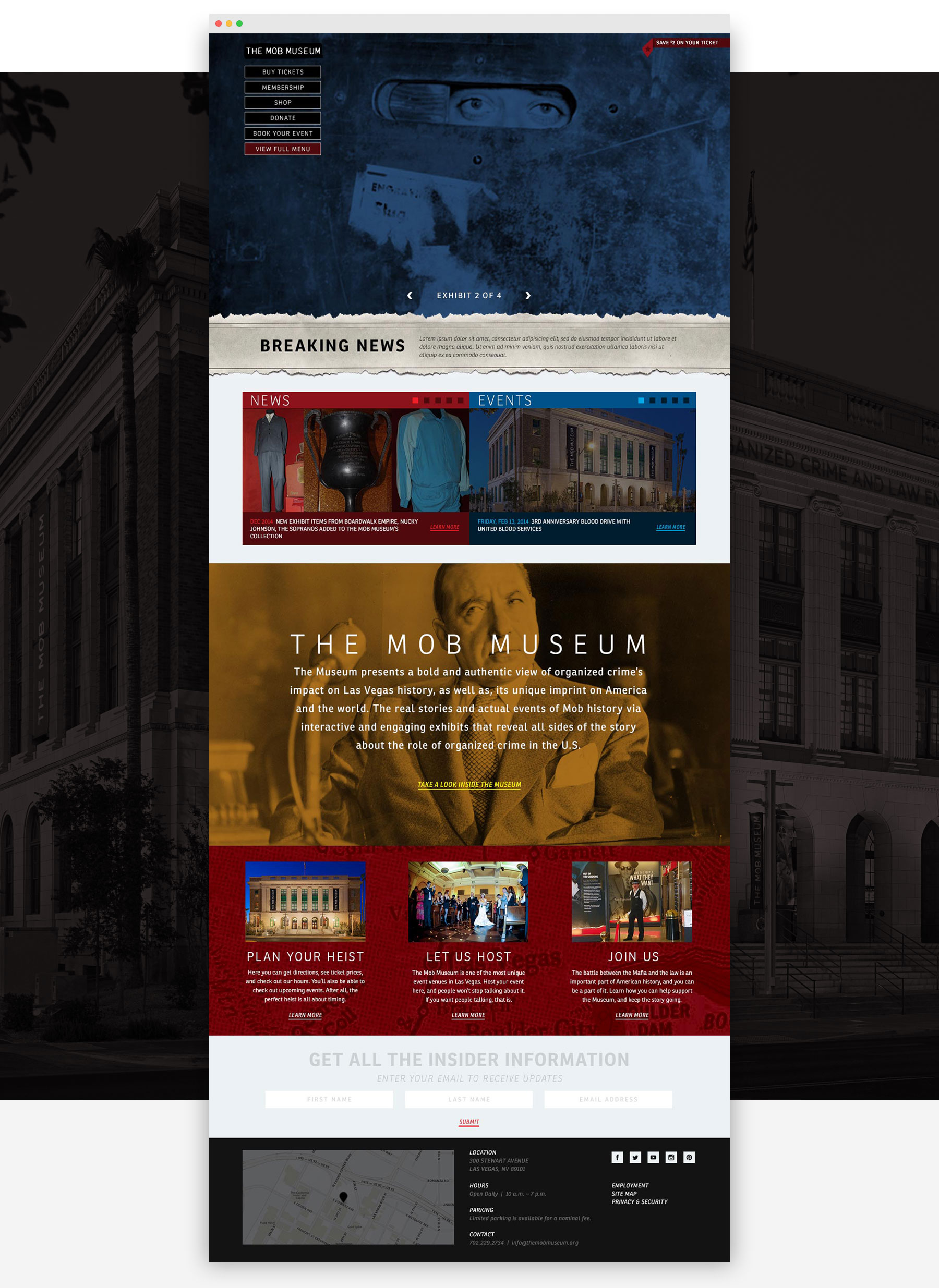 Mob Museum website