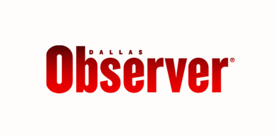 Dallas Observer logo with Observer in bold red letters and Dallas in small caps above the O.