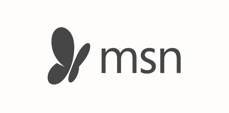 MSN logo with a butterfly icon to the left of the lowercase letters msn on a white background.