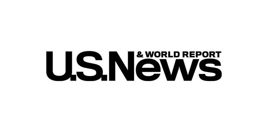 U.S. News & World Report logo in bold black text on a white background.
